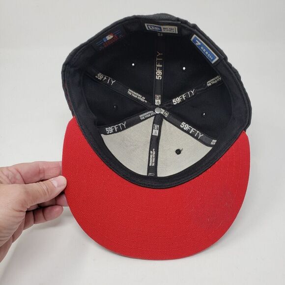 Seattle Mariners MLB Red Black New Era 59Fifty Fitted Hat Size 7 - Picture 6 of 8
